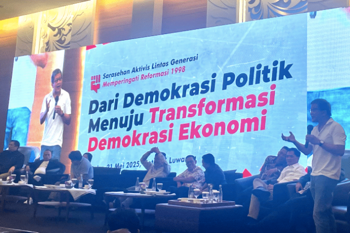 Acara sarasehan dalam rangka memperingati 27 tahun Reformasi 1998
