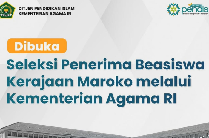 Kementerian Agama RI resmi membuka seleksi Beasiswa Kerajaan Maroko 2025. Pendaftaran dibuka mulai 26 Mei hingga 2 Juni 2025.