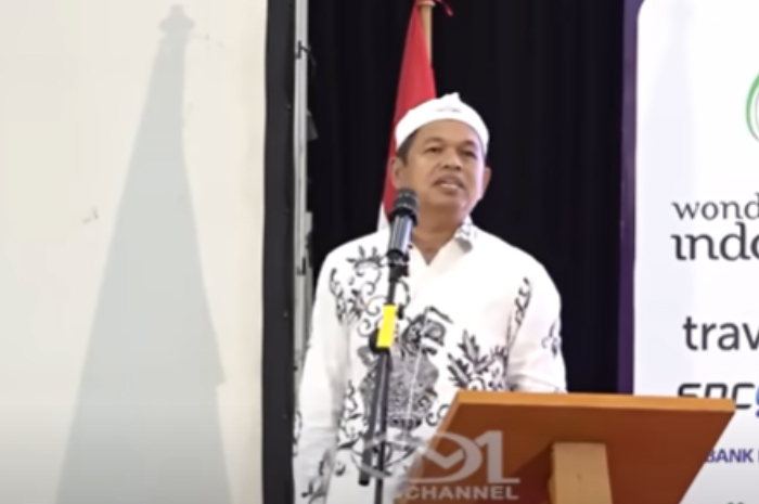 Gubernur Jawa Barat Dedi Mulyadi saat menyampaikan tentang infrastuktur dan pariwisata beberapa waktu lalu.