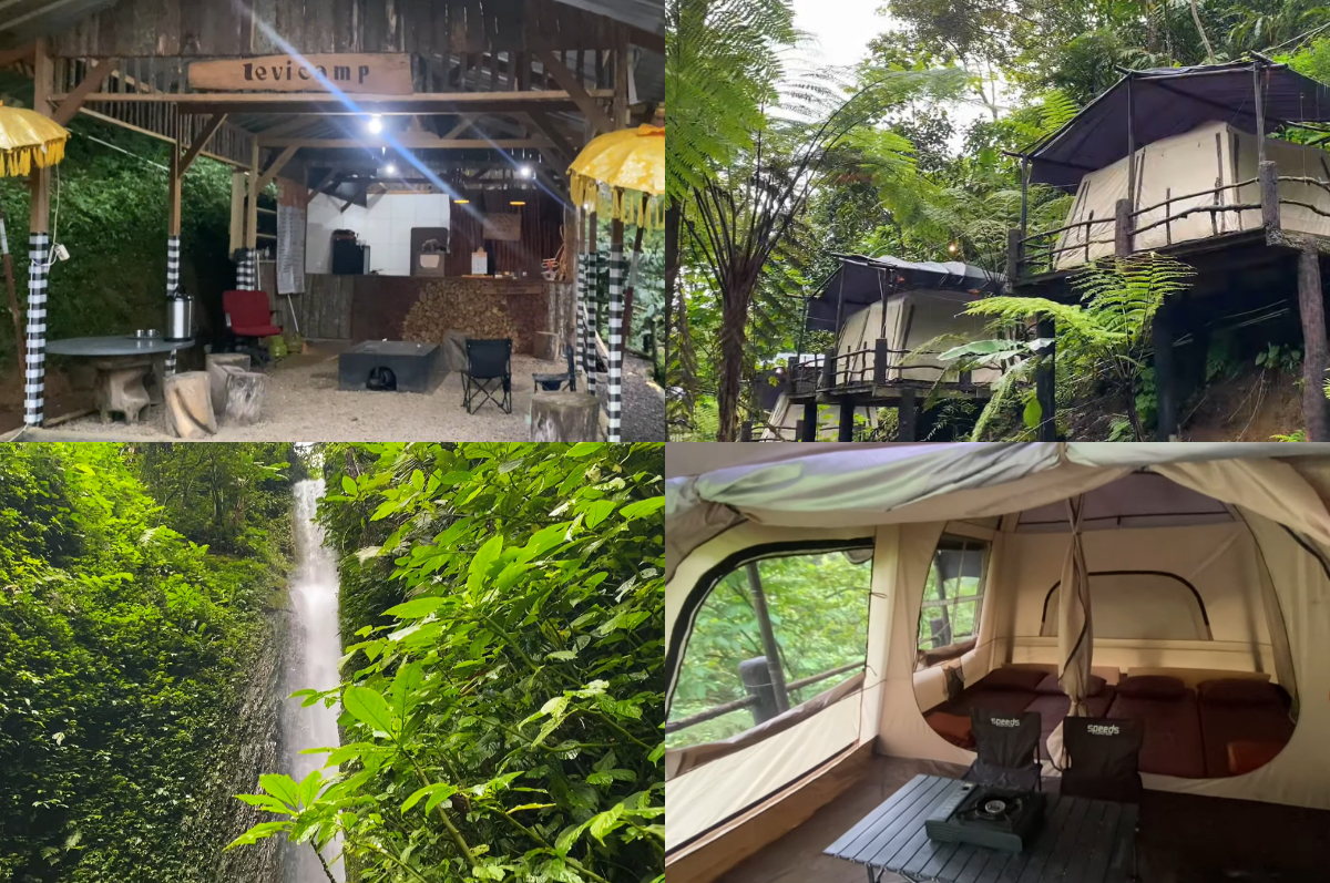 Liburan seru ke Levi Camp, bisa sekalian main ke Curug Cibogo.