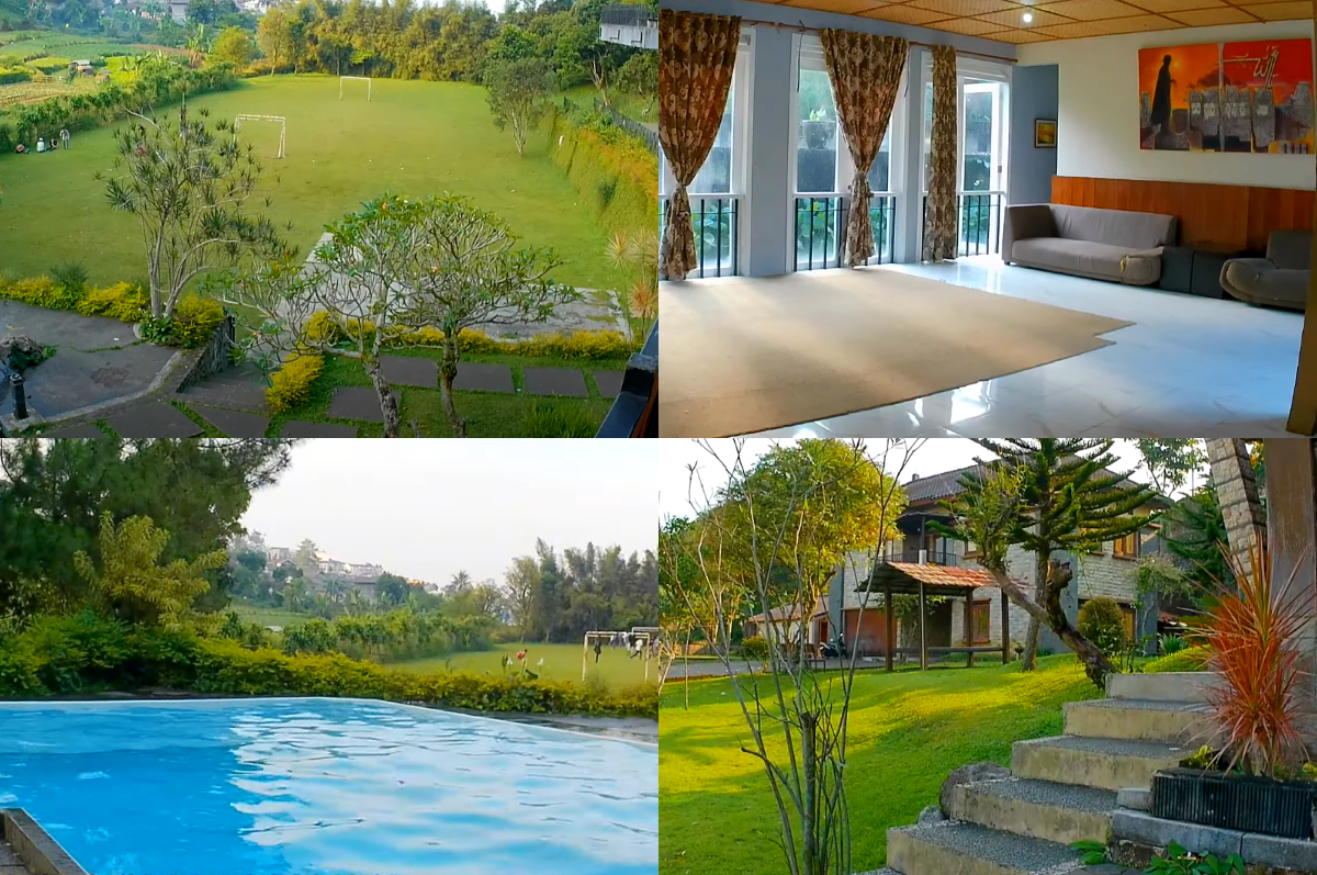 Suasana menginap di Villa Braza Cipanas.