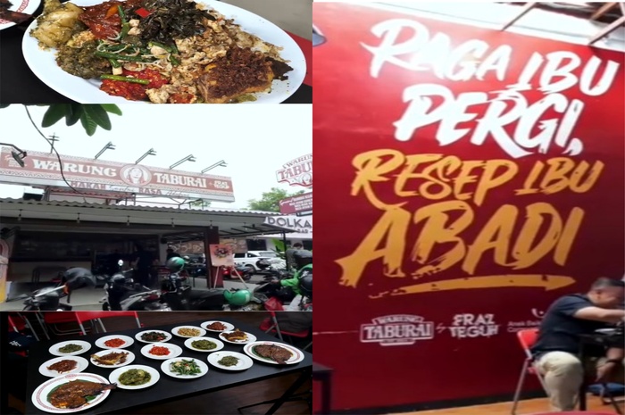 Warung Taburai menawarkan masakan rumahan dengan sentuhan Padang-Jawa.
