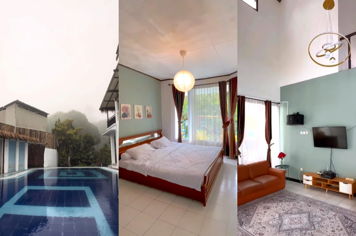Villa Arsakala, rekomendasi villa di Puncak Bogor dengan kapasitas 30 orang.
