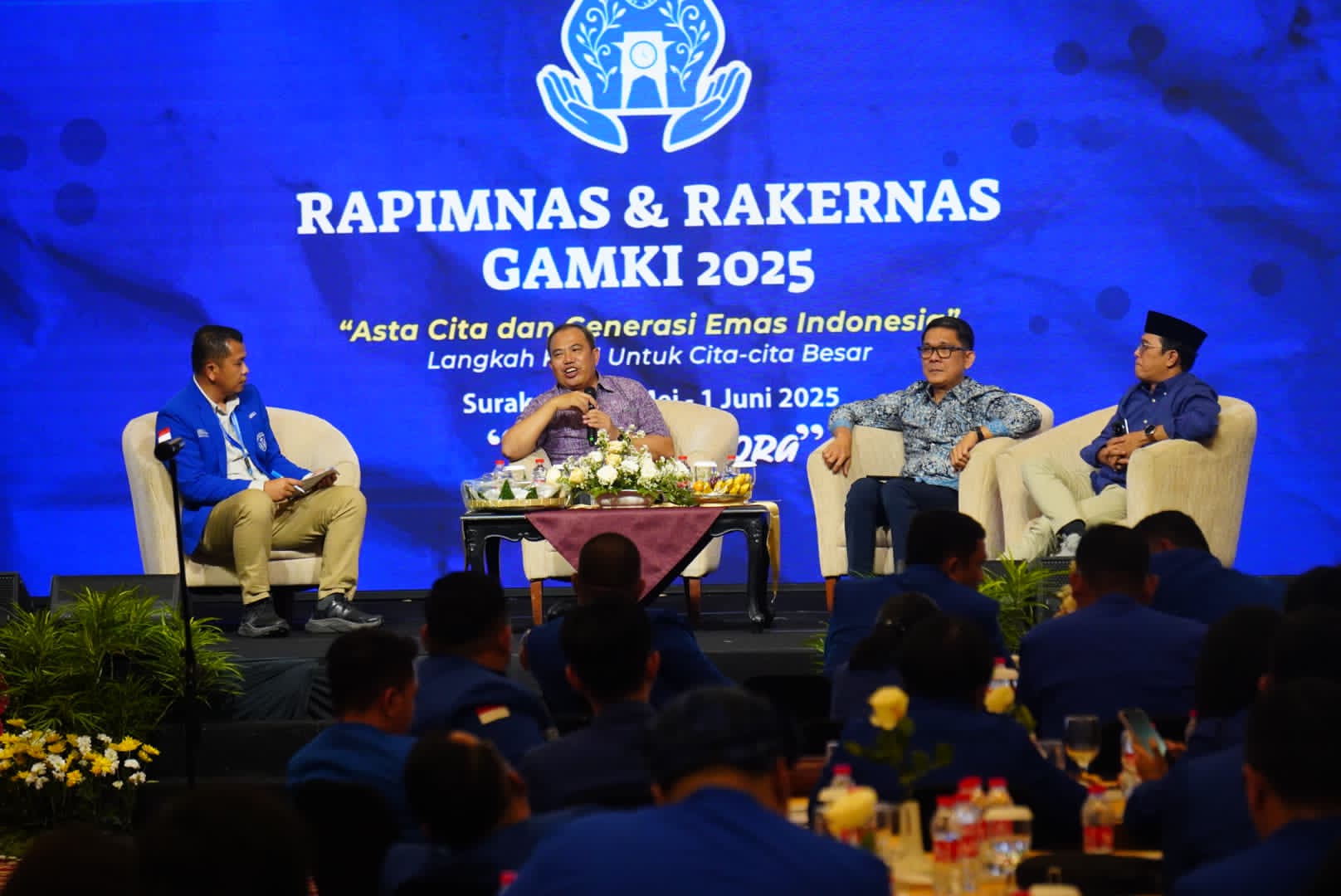 Para pembicara dalam Study meeting keempat yang digelar GAMKI pada 30 Mei 2025 di Hotel Sunan, Surakarta.
