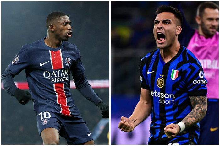 Ousmane Dembele dan Lautaro Martinez akan saling duel pada final Liga Champions.