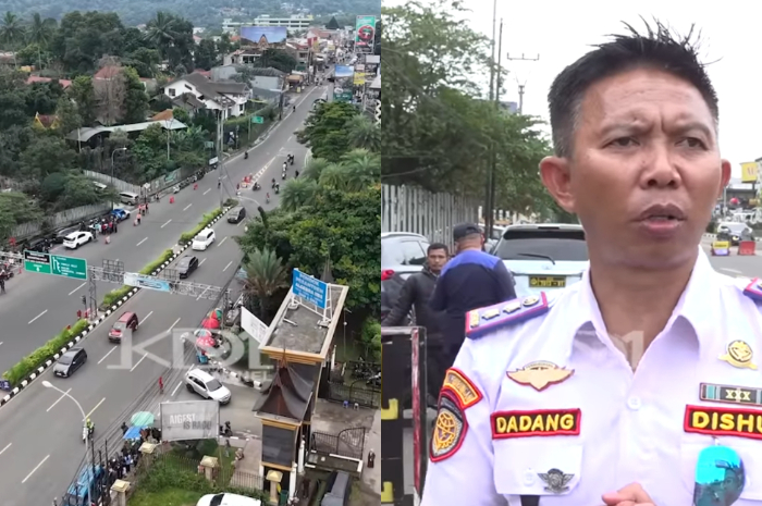 Dishub Kabupaten Bogor, Dadang melaporkan kondisi arus lalu lintas Puncak setelah Gubernur Jawa Barat Dadi Mulyadi meliburkan angkot selama 2 hari