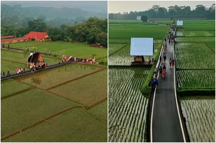 Suasana di Lembur Pakuan, sekitar kediaman pribadi  Gubernur Jawa Barat Dedi Mulyadi di Kabupaten Subang.