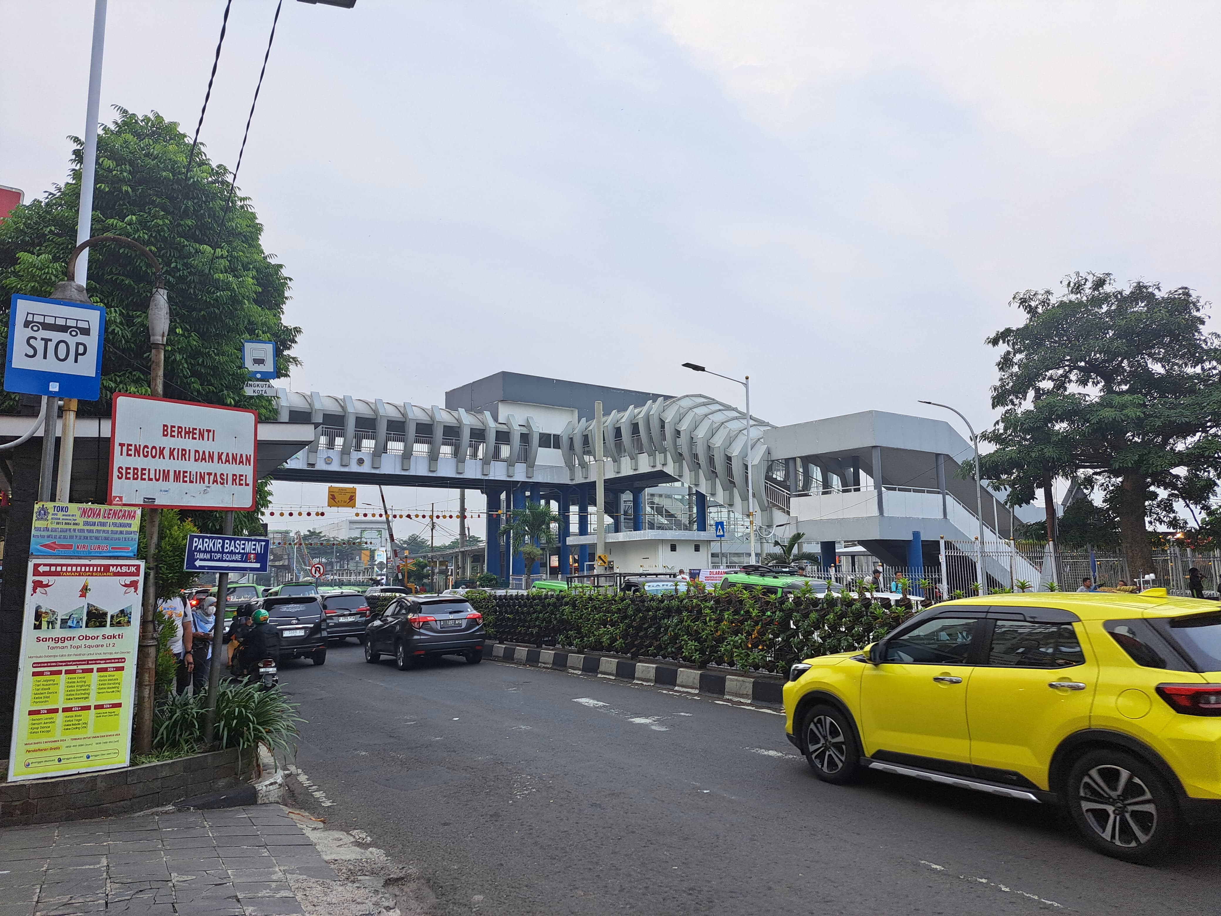 Kondisi terkini Skybridge Paledang, yang berada dekat Stasiun Bogor.
