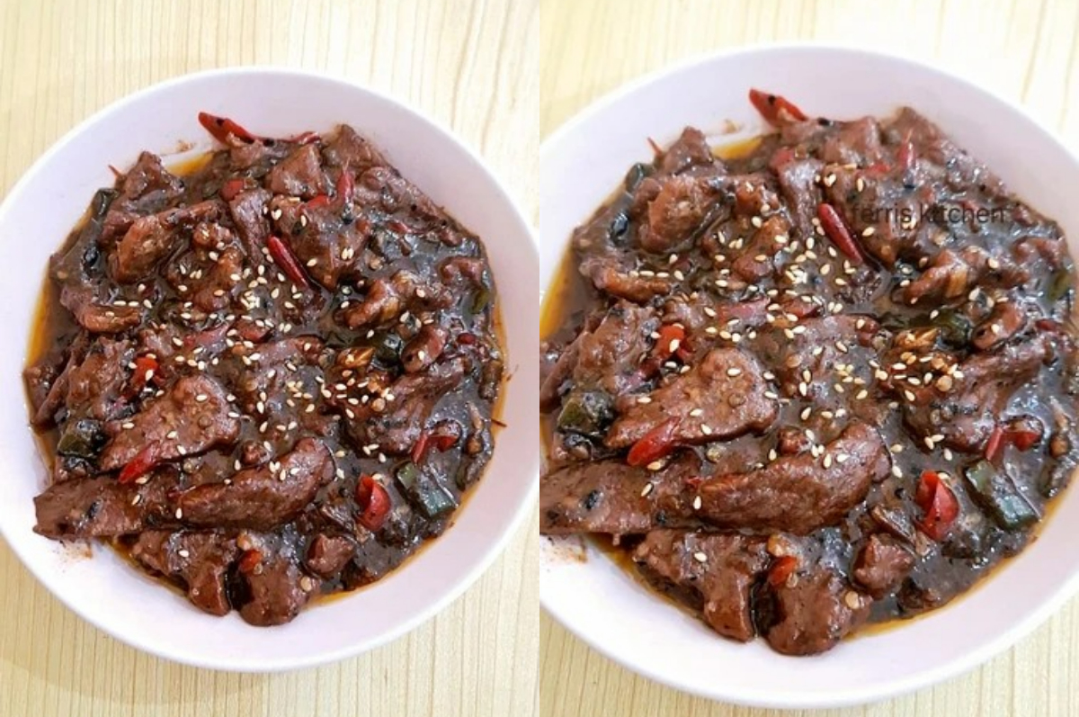 Resep masakan Sapi Lada Hitam.