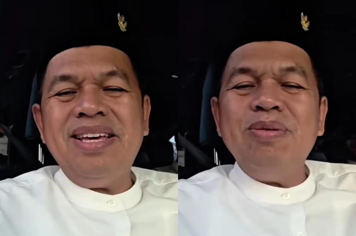 Gubernur Jawa Barat Dedi Mulyadi saat menyampaikan ucapan selamat kepada Timnas Indonesia usai laga melawan China.