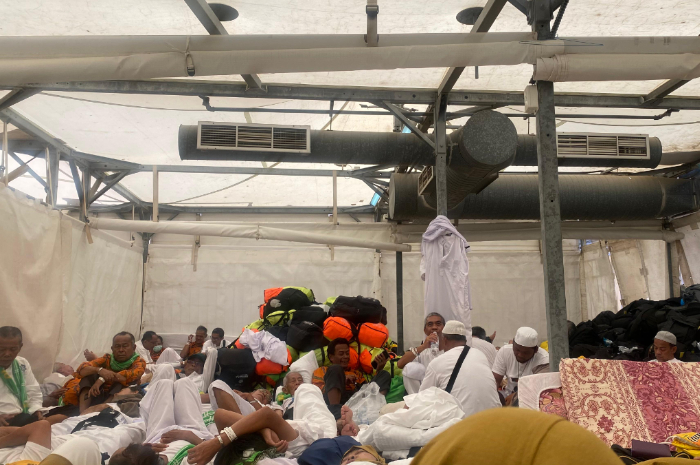 Kondisi tenda jemaah haji asal Kabupaten Bogor di Mina.
