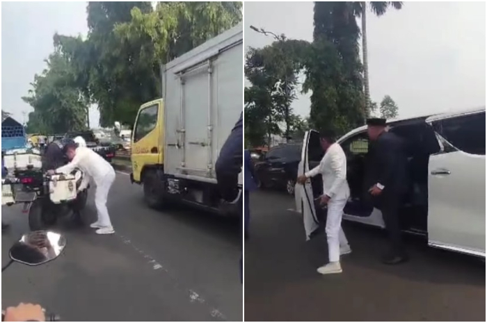 MACET : Detik-detik Gubernur Jawa Barat Dedi Mulyadi dan Bupati Bogor Rudy Susmanto naik motor.