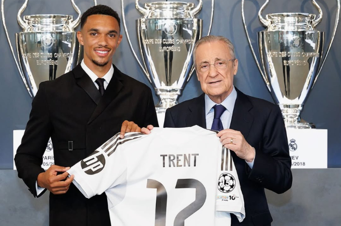 Trent Alexander Arnold resmi diperkenalkan sebagai pemain baru Real Madrid.