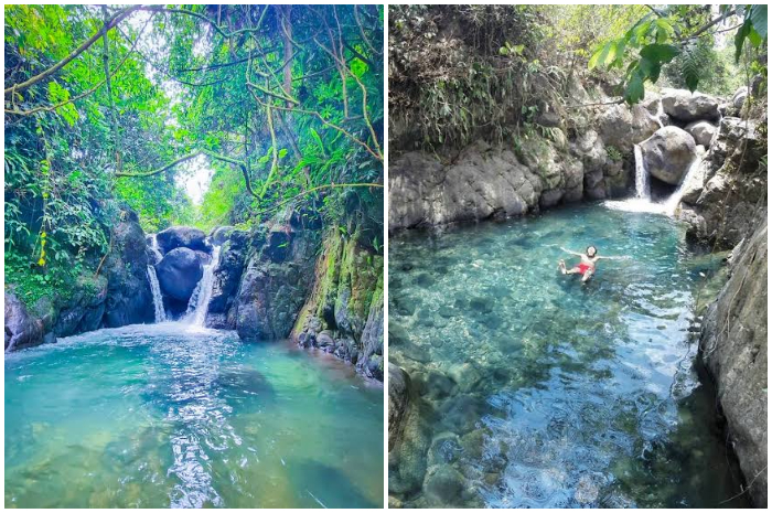 Suasana Curug Love di Desa Bantar Karet, Kecamatan Nanggung, Kabupaten Bogor.