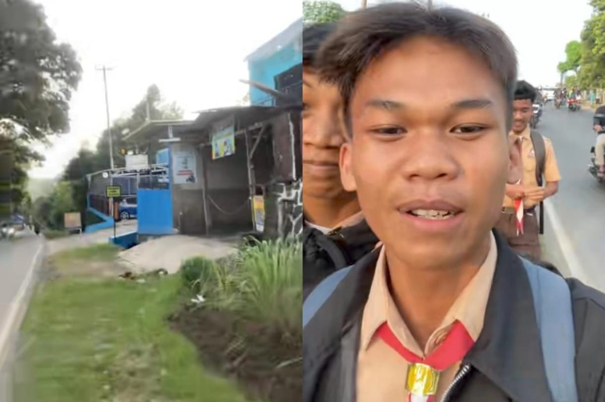 Pelajar Subang viral usai keluhkan trotoar sambil jalan kaki di Kabupaten Subang.