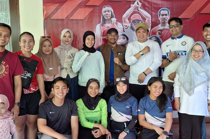 Penyelenggara Event Makadinah Fun Run 2025 dengan konser Slank, di kawasan Yasmin Bogor, Sabtu (14/6/2025).
