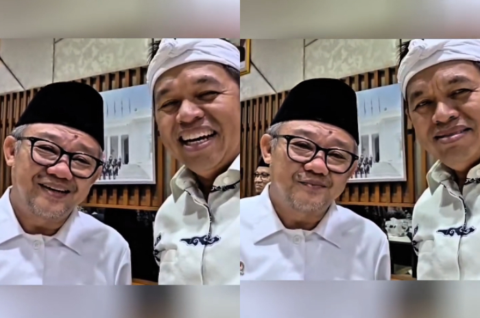 Gubernur Jawa Barat Dedi Mulyadi bersama Menteri Pendidikan Abdul Mu