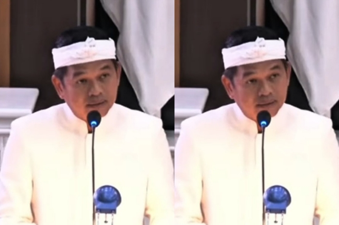 Gubernur Jawa Barat Dedi Mulyadi saat menyampaikan pidato.