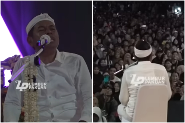 Gubernur Jawa Barat Dedi Mulyadi saat hadir dalam acara Nganjang Ka Warga di Kabupaten Karawang.