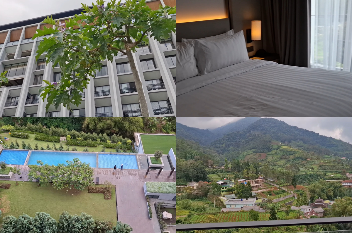Nginep asik di Grand Aston Hotel and Resort, viewnya langsung ke gunung.