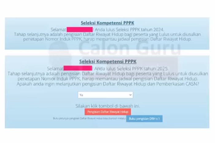 Contoh hasil seleksi PPPK tahap 2.&nbsp;