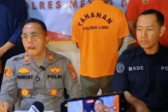 Polsek Cinere merilis pengungkapan penjual obat G di Cinere Depok.