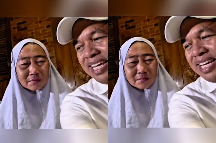 Gubernur Jawa Barat Dedi Mulyadi dan seorang ibu korban pemukulan anak kandungnya