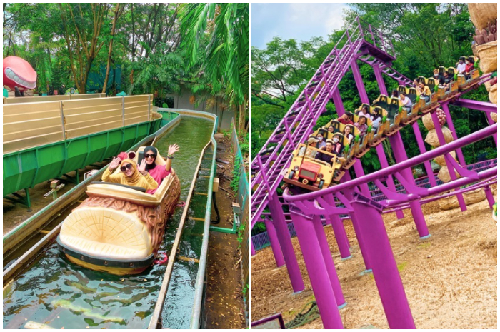 Suasana wahana di Jungleland Adventure Theme Park di Sentul Kabupaten Bogor