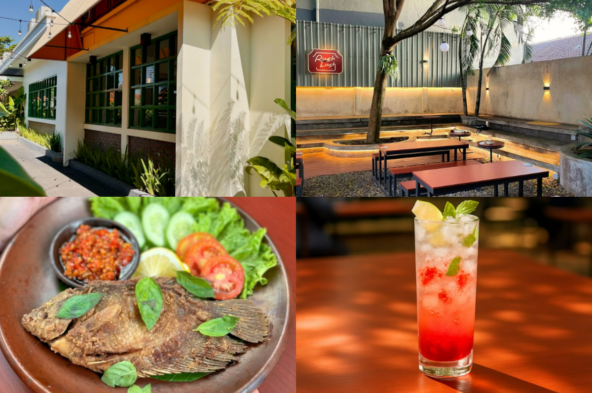 Bisa sewa tempat untuk intimate wedding di Rush Lush Restaurant and Cafe Bandung.