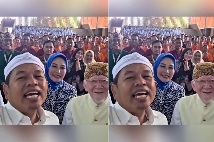 Gubernur Jawa Barat Dedi Mulyadi bersama warga Jabar yang akan magang di Jepang.&nbsp;