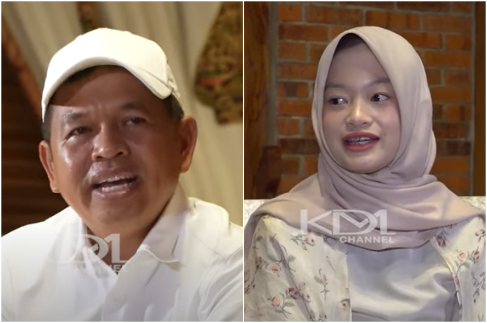 Gubernur Jawa Barat Dedi Mulyadi dan Yusra mahasiswi asal Cibinong Bogor yang motornya hilang diduga dicuri di kosan di Jatinangor, Sumedang.