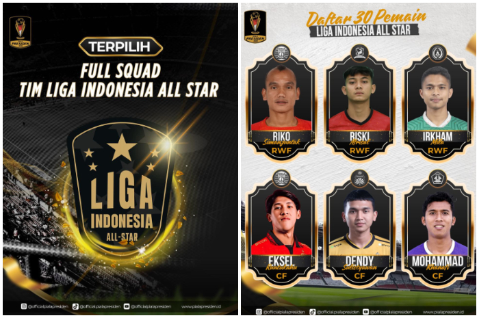 30 pemain yang masuk skuad Liga Indonesia All-Star untuk ajang Piala Presiden 2025.