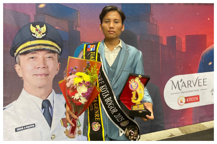 Mahasiswa IPB University, Fharel Az Zihra Adhie Futra, meraih Juara 1 Duta Generasi Berencana (GenRe) Kota Bogor 2025 kategori Putra.