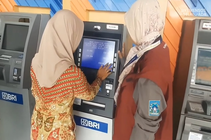 Ilustrasi pengambilan dana bansos PKH BNPT.