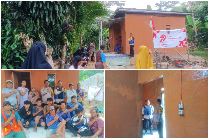 Kondisi rumah Yanti usai dibangun ulang oleh polisi dari Polsek Rancabungur, Bogor.