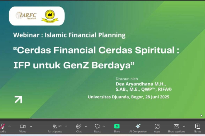 Webinar yang digelar Prodi Eksyar Unida Bogor.
