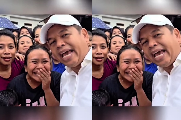 Gubernur Jawa Barat Dedi Mulyadi bersama masyarakat Karawang.