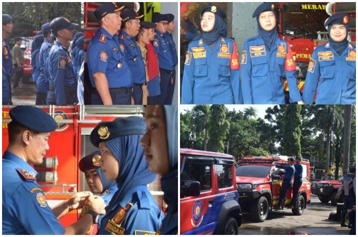 Dinas Damkar Kabupaten Bogor saat launching 4 inovasi strategis baru di Mako Damkar Cibinong Selasa 1 Juli 2025.