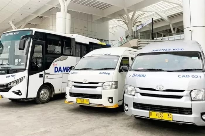 Ilustrasi moda transportasi Damri.