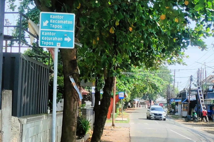 Suasana di Kecamatan Tapos. Wilayah itu jadi kecamatan dengan angka stunting tertinggi di Kota Depok.