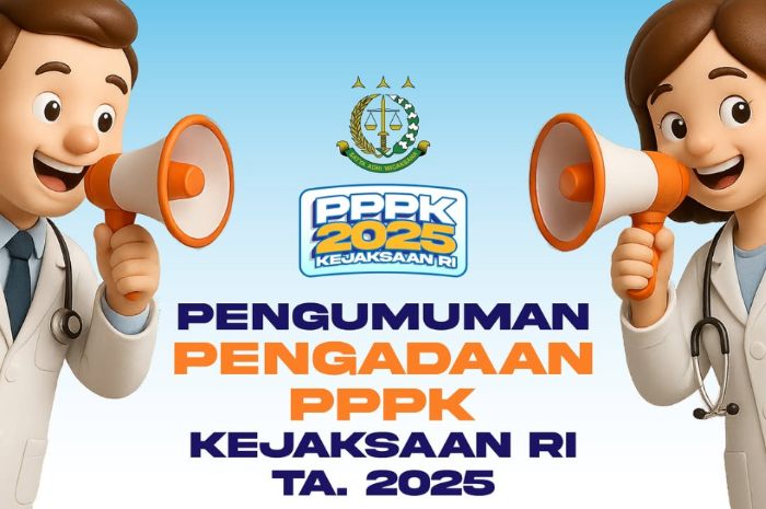 Pengumuman pengadaan PPPK Kejaksaan RI tahun anggaran 2025