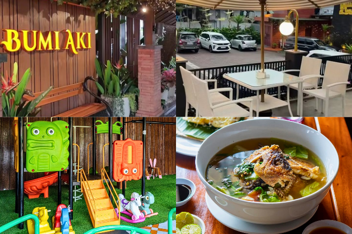 Rumah Makan Bumi Aki Bogor menjadi salah satu wishlist tempat makan keluarga yang dilengkapi dengan taman bermain anak