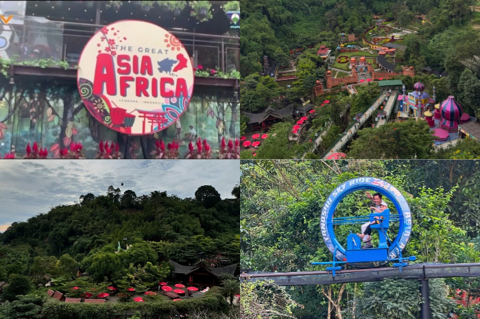 Keseruan di The Great Asia Africa yang berlokasi di kawasan Lembang, Bandung.