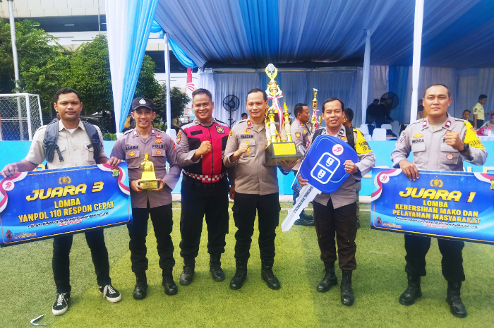 Polsek Bojongsari meraih juara 1 Lomba Kebersihan Mako Pelayanan Masyarakat Tingkat Polda Metro Jaya.