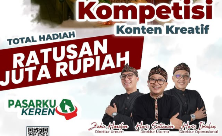 Poster lomba konten kreatif Perumda Pasar Tohaga.