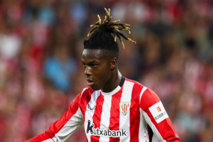 Nico Williams saat merumput bersama Athletic Bilbao.