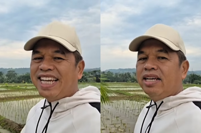 Gubernur Jawa Barat Dedi Mulyadi menyampaikan berbagai keterangan saat berolah raga pagi di sekitar kediamannya di Lembur Pakuan Subang.