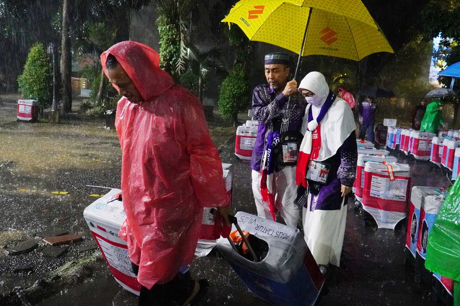 Kepulangan rombongan jemaah haji Kota Bogor pada Sabtu 5 Juli 2025.