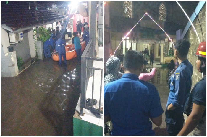 Kondisi Perumahan Lembah Nirmala, Cimanggis Kota Depok yang terendam banjir.