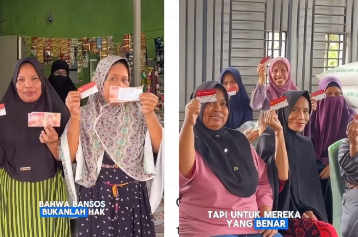 Sumringah, para KPM yang sudah mendapatkan bansos.